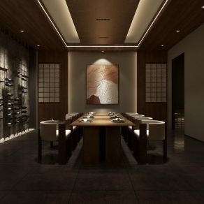 日式包厢3D模型下载